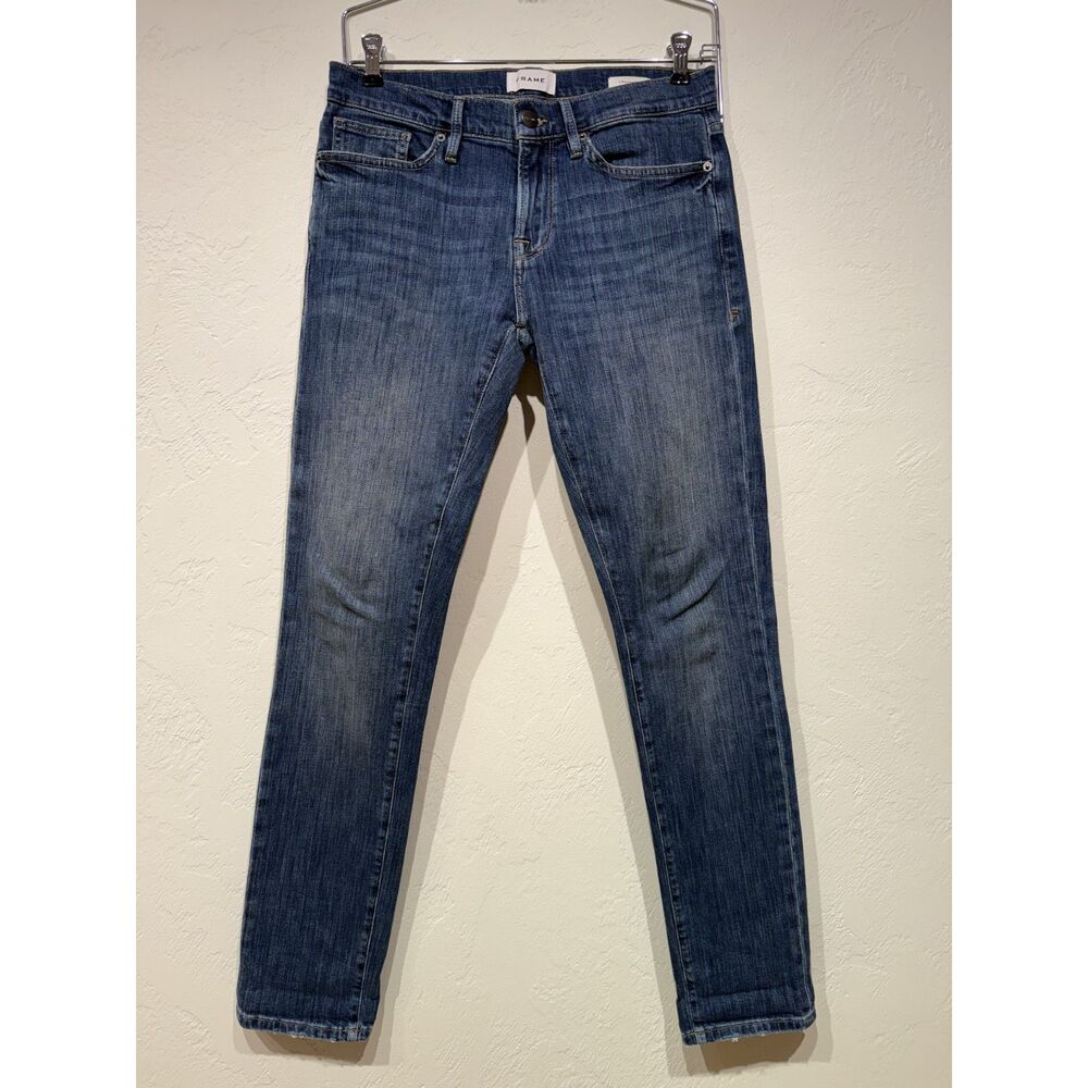 Frame L'Homme Slim Fit Mens Jeans Blue Medium Wash Premium Stretch (30x32)